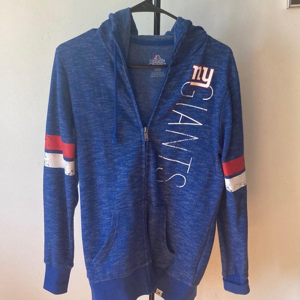 NY Giants blue lightweight full zip sweatshirt Small